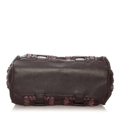 Luxury Bottega Veneta Intrecciato Leather Handbag (SHG-27767)
