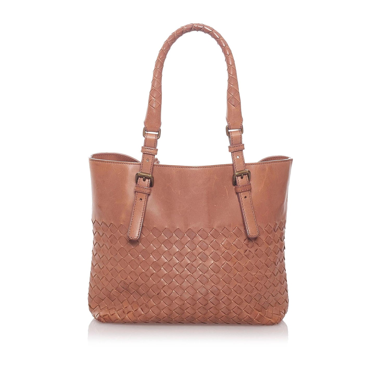 Luxury Bottega Veneta Intrecciato Leather Handbag (SHG-hCUFvY)