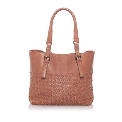 Luxury Bottega Veneta Intrecciato Leather Handbag (SHG-hCUFvY)