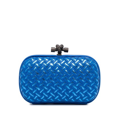 Luxury Bottega Veneta Intrecciato Leather Knot Clutch (SHG-EMGJnc)