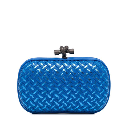Luxury Bottega Veneta Intrecciato Leather Knot Clutch (SHG-EMGJnc)