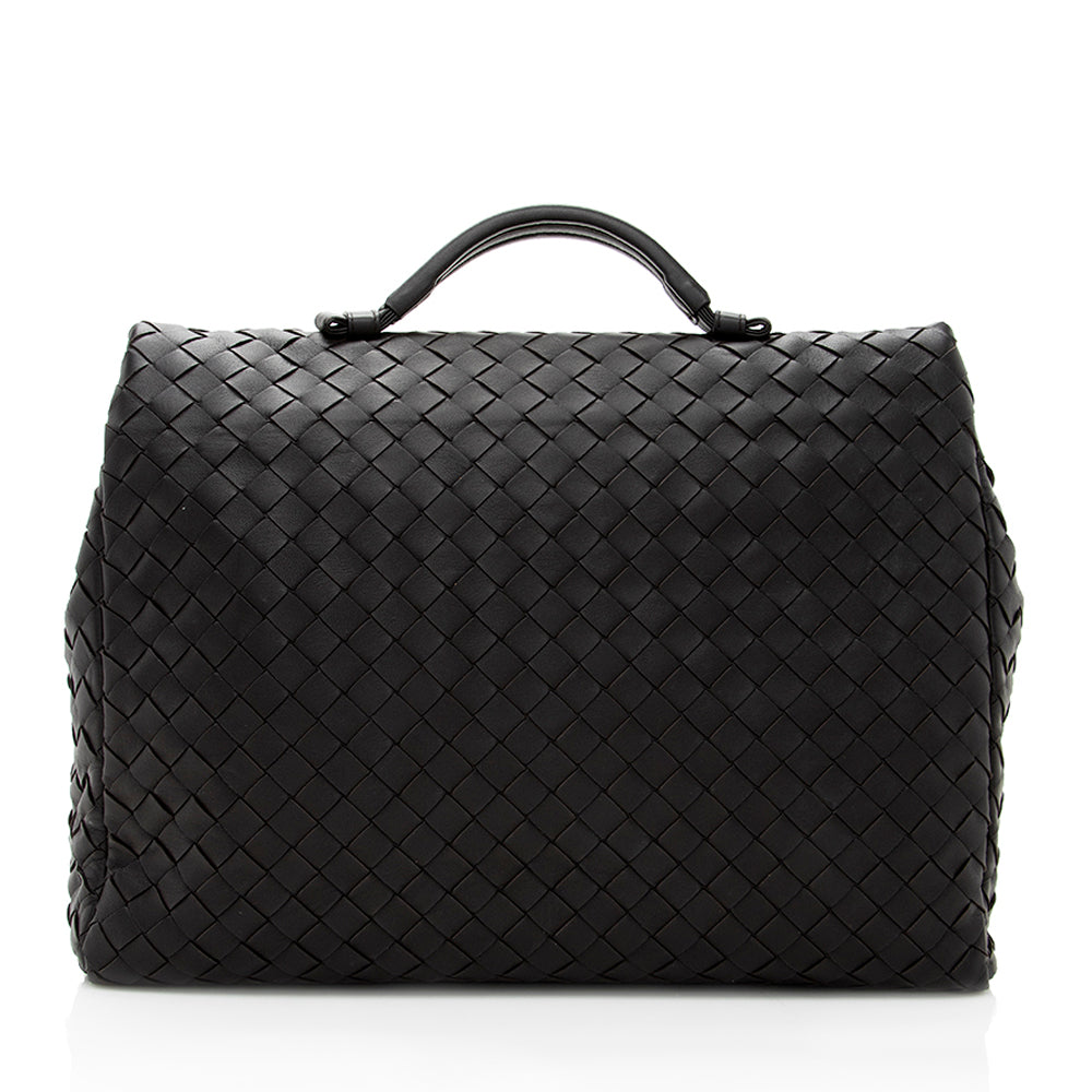 Luxury Bottega Veneta Intrecciato Nappa Portfolio Briefcase (SHF-18249)