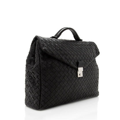 Luxury Bottega Veneta Intrecciato Nappa Portfolio Briefcase (SHF-18249)