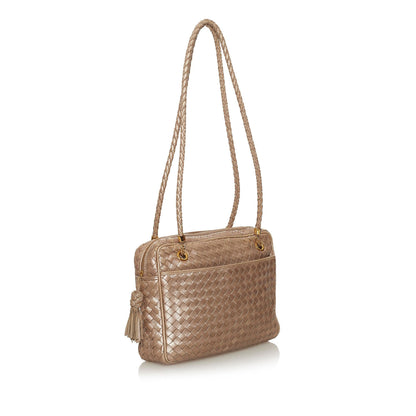 Luxury Bottega Veneta Intrecciato Leather Shoulder Bag (SHG-28747)