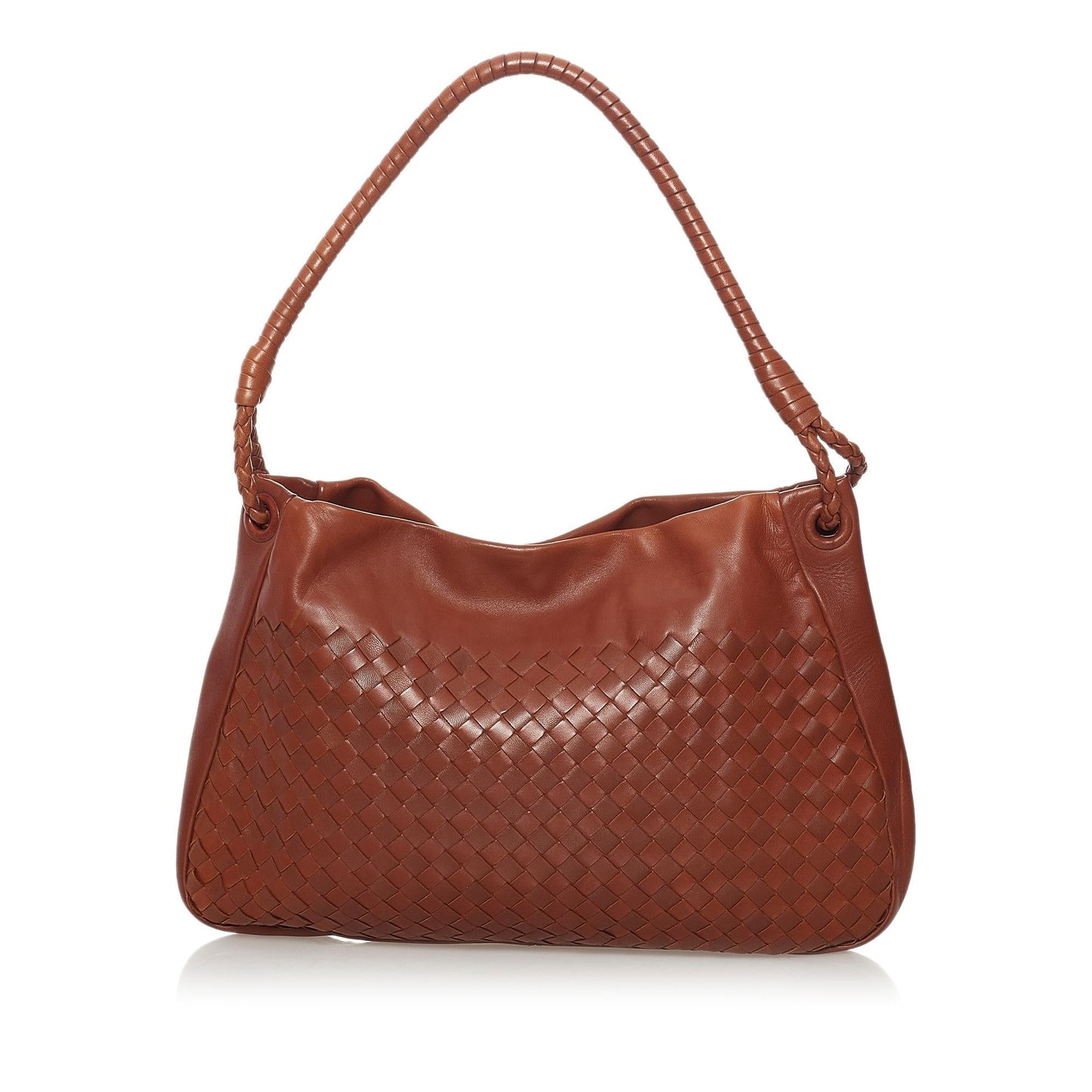 Luxury Bottega Veneta Intrecciato Leather Shoulder Bag (SHG-31756)