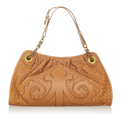 Luxury Bottega Veneta Intrecciato Leather Shoulder Bag (SHG-36212)