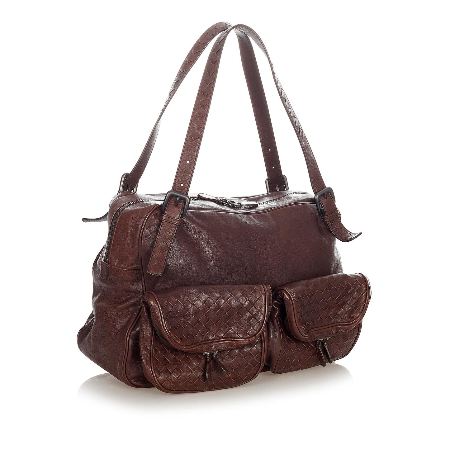 Luxury Bottega Veneta Intrecciato Leather Shoulder Bag (SHG-36582)