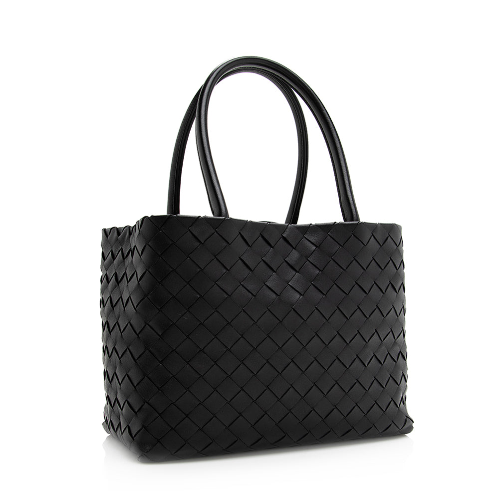 Luxury Bottega Veneta Intrecciato Leather Small Tote (SHF-20324)