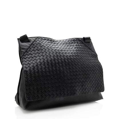 Luxury Bottega Veneta Intrecciato Nappa Messenger Bag - FINAL SALE (SHF-18356)