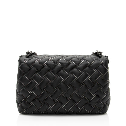 Luxury Bottega Veneta Intrecciato Microstud Olimpia Medium Shoulder Bag (SHF-1Fq6ti)