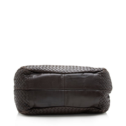 Luxury Bottega Veneta Intrecciato Nappa Campana Medium Shoulder Bag (SHF-16047)