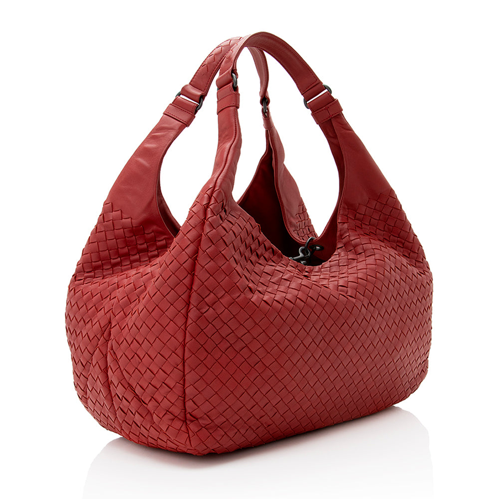 Luxury Bottega Veneta Intrecciato Nappa Campana Medium Shoulder Bag  - FINAL SALE (SHF-19645)