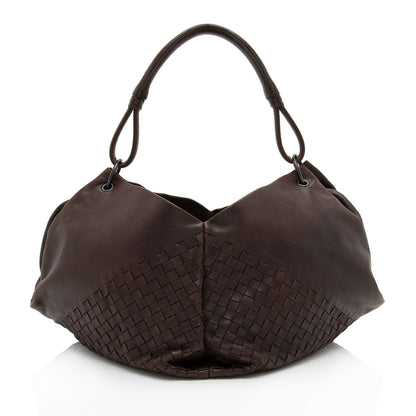 Luxury Bottega Veneta Intrecciato Nappa Fortune Cookie Hobo (SHF-imWKPE)