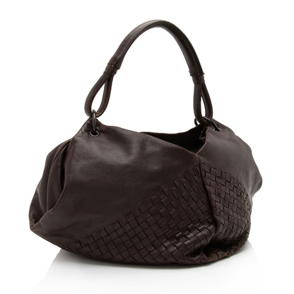 Luxury Bottega Veneta Intrecciato Nappa Fortune Cookie Hobo (SHF-imWKPE)