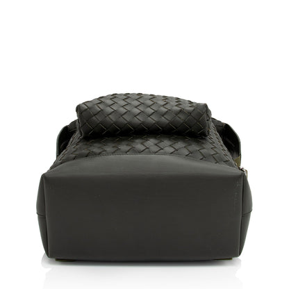 Luxury Bottega Veneta Intrecciato Nappa Front Pocket Backpack (SHF-oDyWm2)