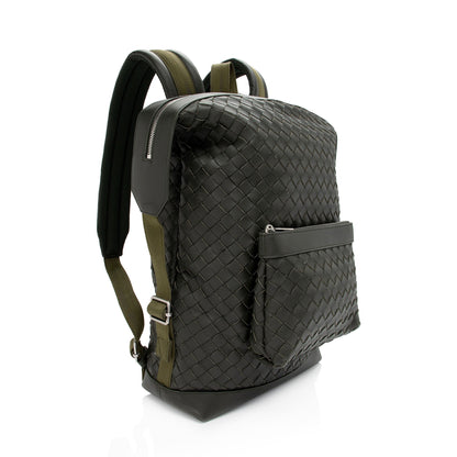 Luxury Bottega Veneta Intrecciato Nappa Front Pocket Backpack (SHF-oDyWm2)