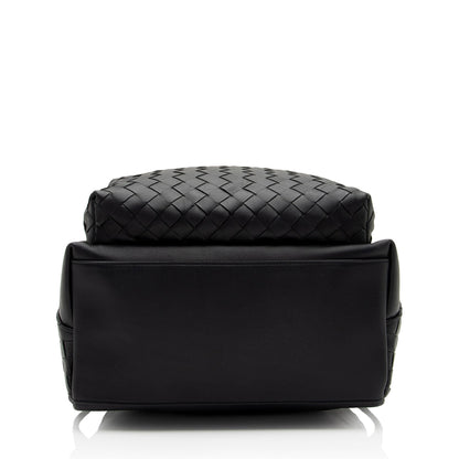 Luxury Bottega Veneta Intrecciato Nappa Front Pocket Medium Backpack (SHF-RpBOnW)