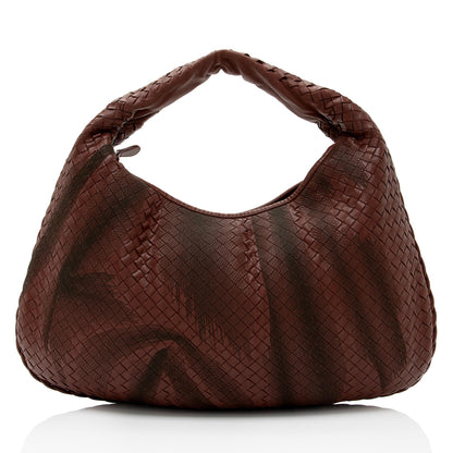 Luxury Bottega Veneta Intrecciato Nappa Leather Embroidered Large Hobo (SHF-5xctaM)