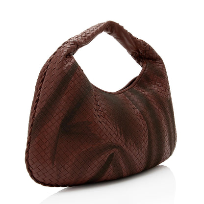 Luxury Bottega Veneta Intrecciato Nappa Leather Embroidered Large Hobo (SHF-5xctaM)