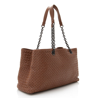 Luxury Bottega Veneta Intrecciato Nappa Leather Medium Tote (SHF-22020)