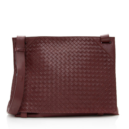 Luxury Bottega Veneta Intrecciato Nappa Messenger Bag (SHF-19188)