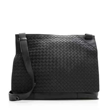 Luxury Bottega Veneta Intrecciato Nappa Messenger (SHF-19381)