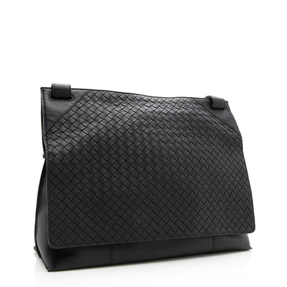 Luxury Bottega Veneta Intrecciato Nappa Messenger (SHF-19381)