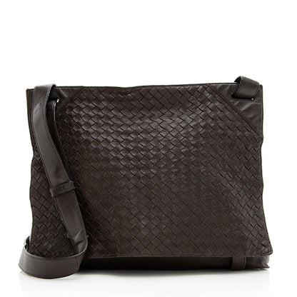 Luxury Bottega Veneta Intrecciato Nappa Messenger Bag (SHF-19389)