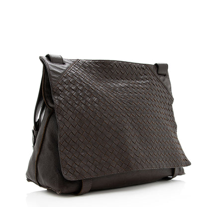 Luxury Bottega Veneta Intrecciato Nappa Messenger Bag (SHF-19389)