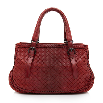 Luxury Bottega Veneta Intrecciato Nappa Montaigne Satchel (SHF-CMvIGO)