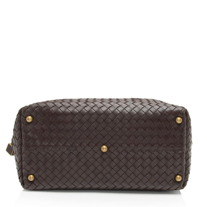 Luxury Bottega Veneta Intrecciato Nappa Montaigne Small Satchel (SHF-4lcw1Z)