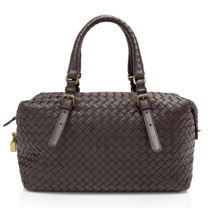 Luxury Bottega Veneta Intrecciato Nappa Montaigne Small Satchel (SHF-4lcw1Z)