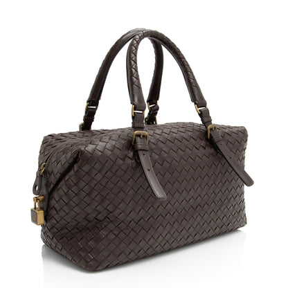 Luxury Bottega Veneta Intrecciato Nappa Montaigne Small Satchel (SHF-4lcw1Z)