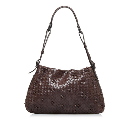 Luxury Bottega Veneta Intrecciato Nappa Naruto Knot Shoulder Bag (SHG-spvIVO)