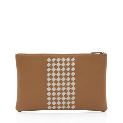 Luxury Bottega Veneta Intrecciato Nappa Zip Pouch (SHF-wyJGCB)