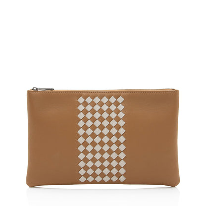 Luxury Bottega Veneta Intrecciato Nappa Zip Pouch (SHF-wyJGCB)