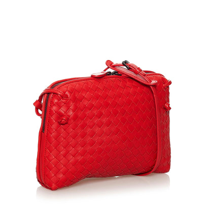 Luxury Bottega Veneta Intrecciato Nodini Leather Crossbody Bag (SHG-31417)