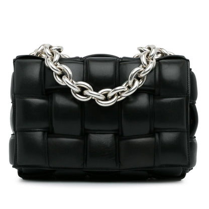Luxury Bottega Veneta Intrecciato Padded Cassette Chain Satchel (SHG-QJfMaM)