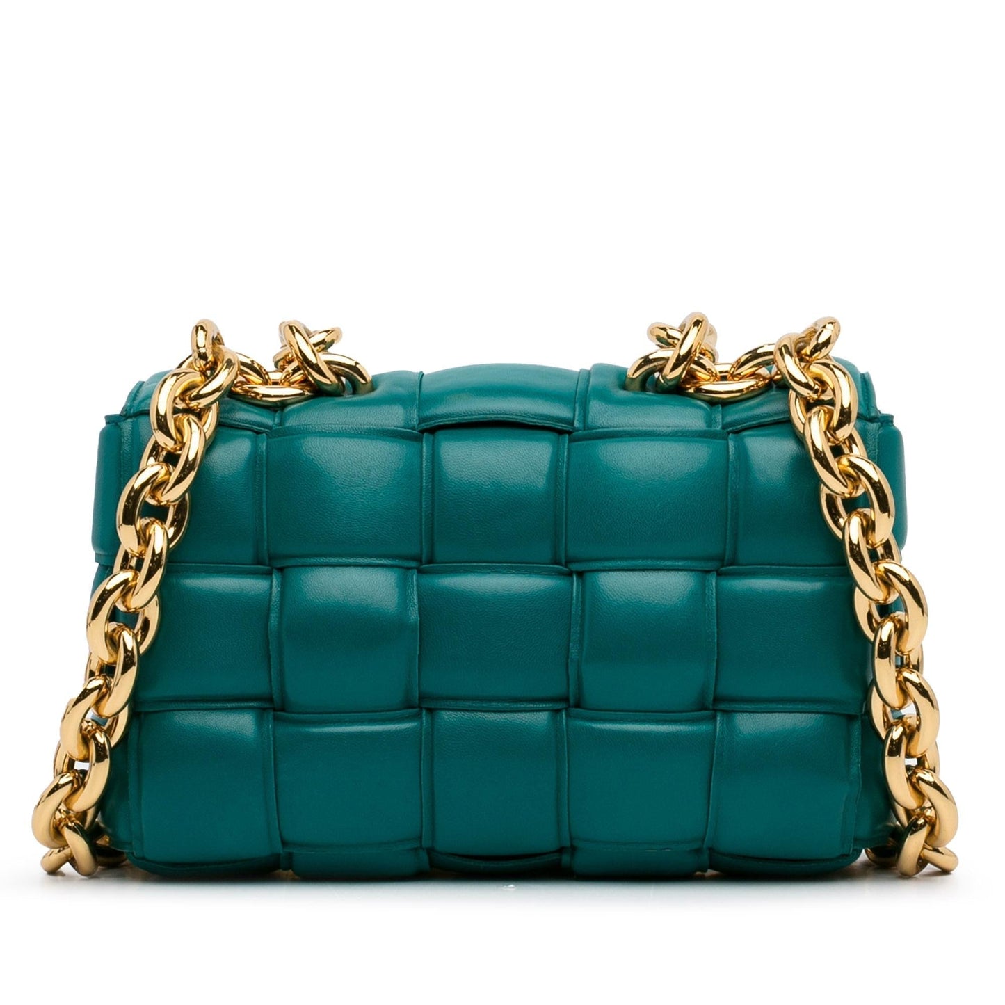 Luxury Bottega Veneta Intrecciato Padded Chain Cassette Satchel (SHG-9kIfzC)
