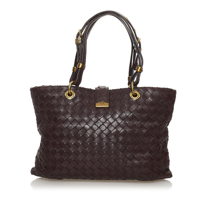 Luxury Bottega Veneta Intrecciato Roma Leather Handbag (SHG-32394)