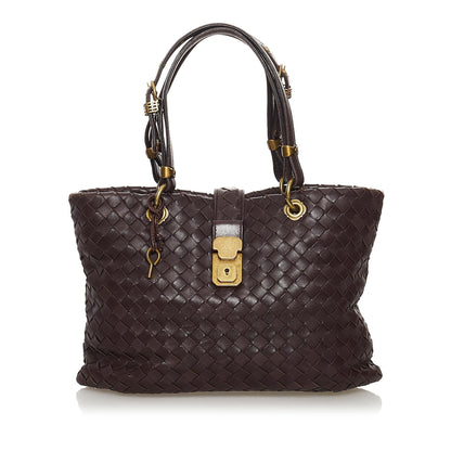 Luxury Bottega Veneta Intrecciato Roma Leather Handbag (SHG-32394)