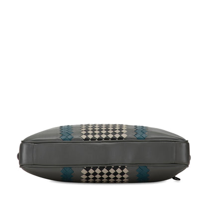 Luxury Bottega Veneta Intrecciato-Trimmed Leather Briefcase (SHG-XfagZD)