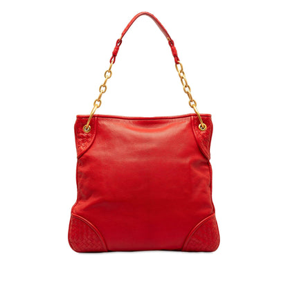 Luxury Bottega Veneta Intrecciato Trimmed Leather Shoulder Bag (SHG-3guURJ)
