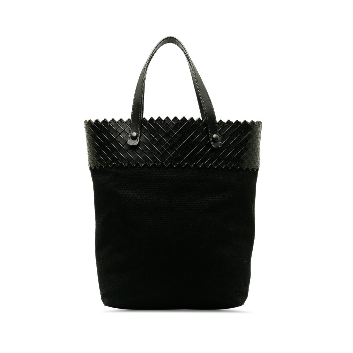 Luxury Bottega Veneta Intrecciomirage Trimmed Canvas Tote (SHG-OeLhp5)