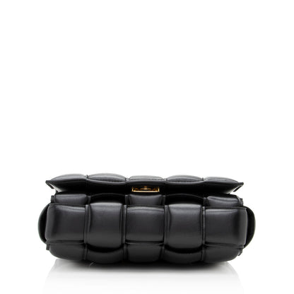 Luxury Bottega Veneta Lambskin Cassette Chain Maxi Shoulder Bag (SHF-18871)