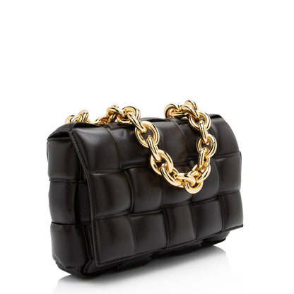 Luxury Bottega Veneta Lambskin Cassette Chain Maxi Shoulder Bag (SHF-23058)