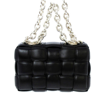 Luxury Bottega Veneta Lambskin Intrecciato Padded Chain Cassette Satchel (SHG-yBNHaB)