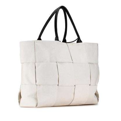 Luxury Bottega Veneta Large Maxi Intrecciato Canvas Arco Tote (SHG-LPrhp9)