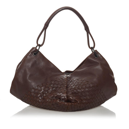 Luxury Bottega Veneta Leather Aquilone Fortune Cookie Hobo (SHG-31315)
