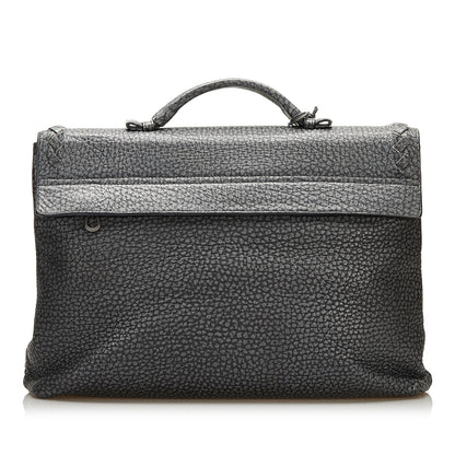 Luxury Bottega Veneta Leather Intrecciato Trimmed Business Bag (SHG-35299)
